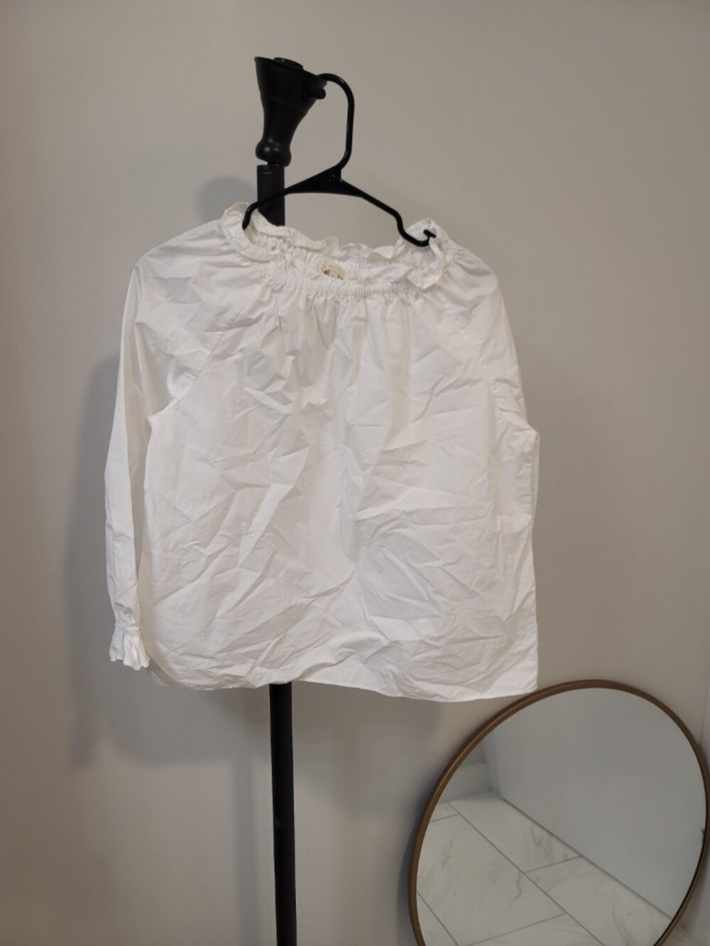 Ann Mashburn Bridget Long Sleeve Top Size M White